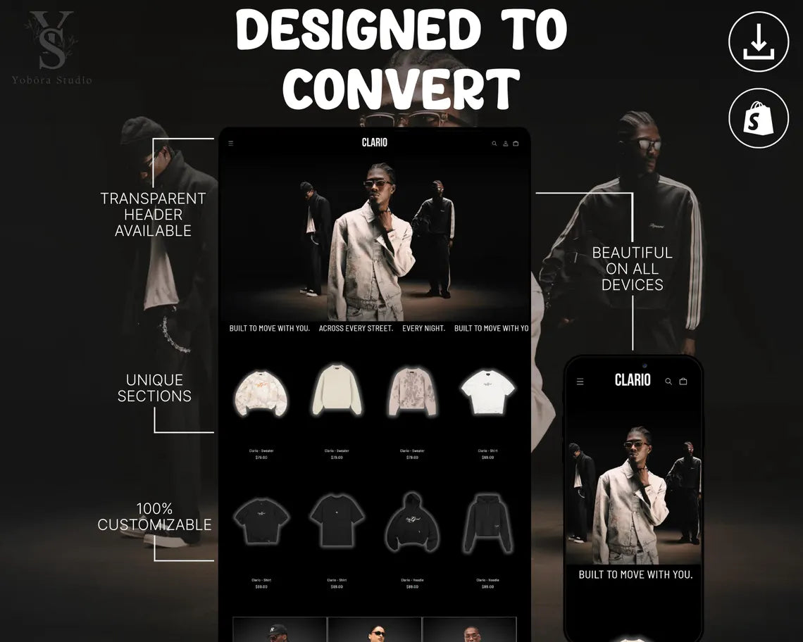 Urban Streetwear Shopify Template | Contemporary Apparel Store | Fashion Ecommerce Website Theme