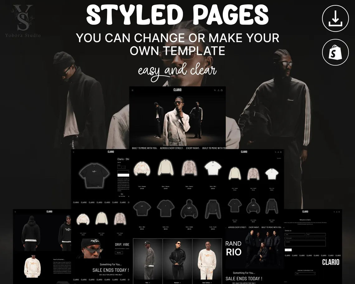 Urban Streetwear Shopify Template | Contemporary Apparel Store | Fashion Ecommerce Website Theme