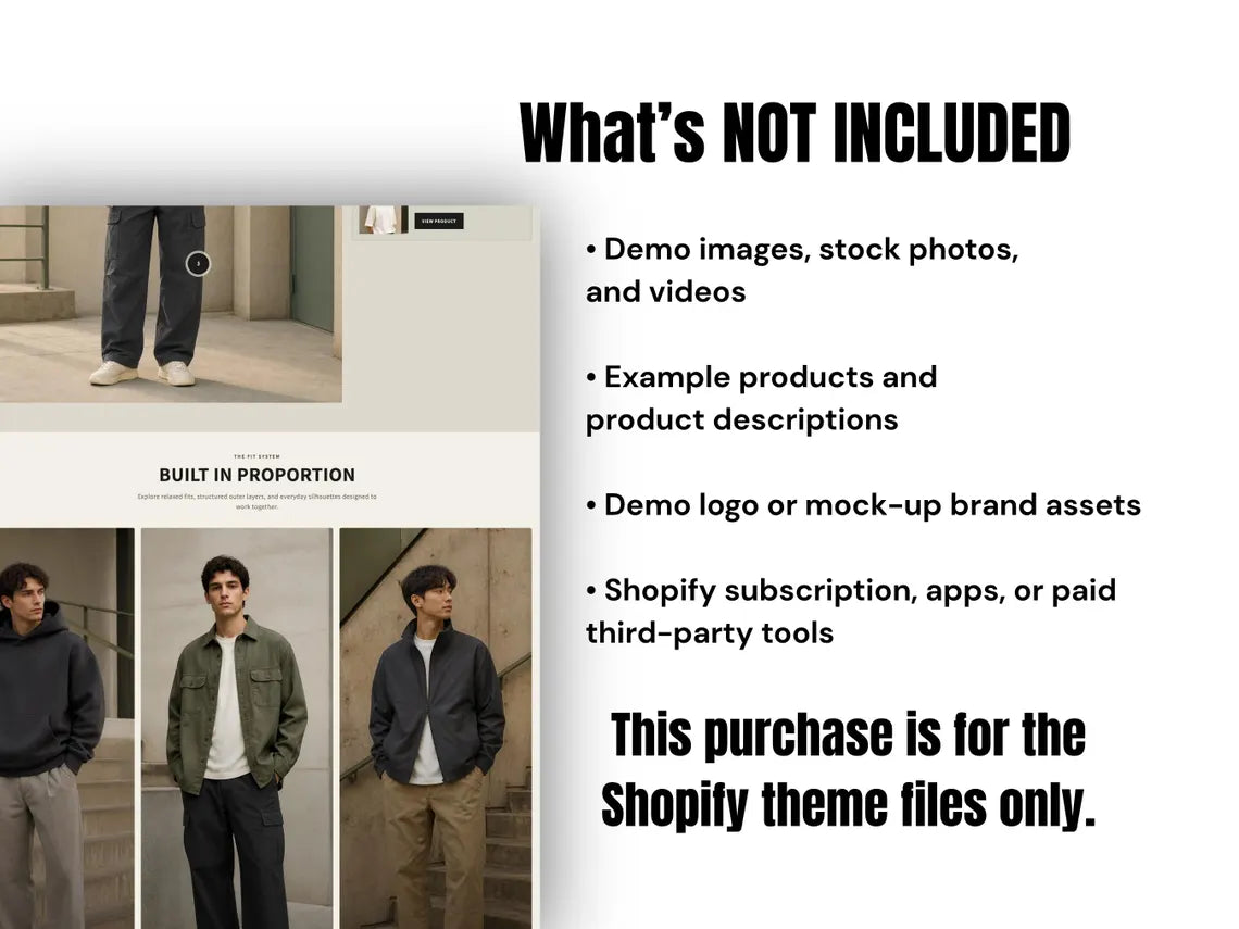 Utility Streetwear Shopify Theme Clothing Shopify Template Fashion Boutique Website Theme Shopify 2.0 Store Template for Apparel Brands