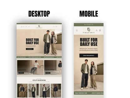 Utility Streetwear Shopify Theme Clothing Shopify Template Fashion Boutique Website Theme Shopify 2.0 Store Template for Apparel Brands