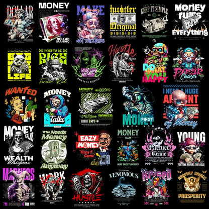 2500+ Streetwear T-Shirt Designs Bundle | Samurai, Anime, Motorcycle, Urban Graphics (Commercial Use PNG)