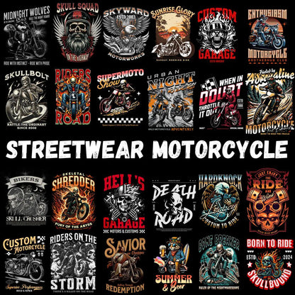 2500+ Streetwear T-Shirt Designs Bundle | Samurai, Anime, Motorcycle, Urban Graphics (Commercial Use PNG)