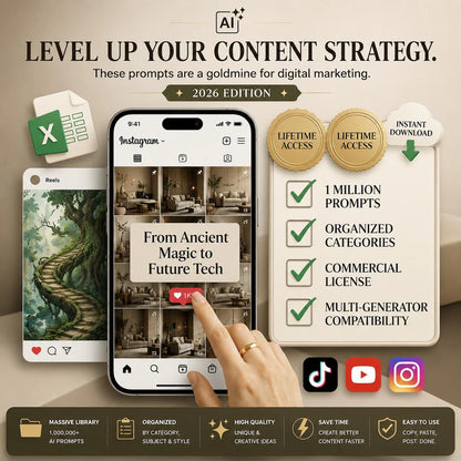 1,000,000+ AI Prompts Collection 150 000+ ChatGPT Prompts, Complete ai manual | Midjourney, ChatGPT, DALLﾷE, Leonardo AI & Stable Diffusion