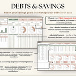 Ultimate Annual Budget Spreadsheet Excel Google Sheets Budget Template Monthly Budget Tracker Financial Planner Bill Tracker Debt Tracker