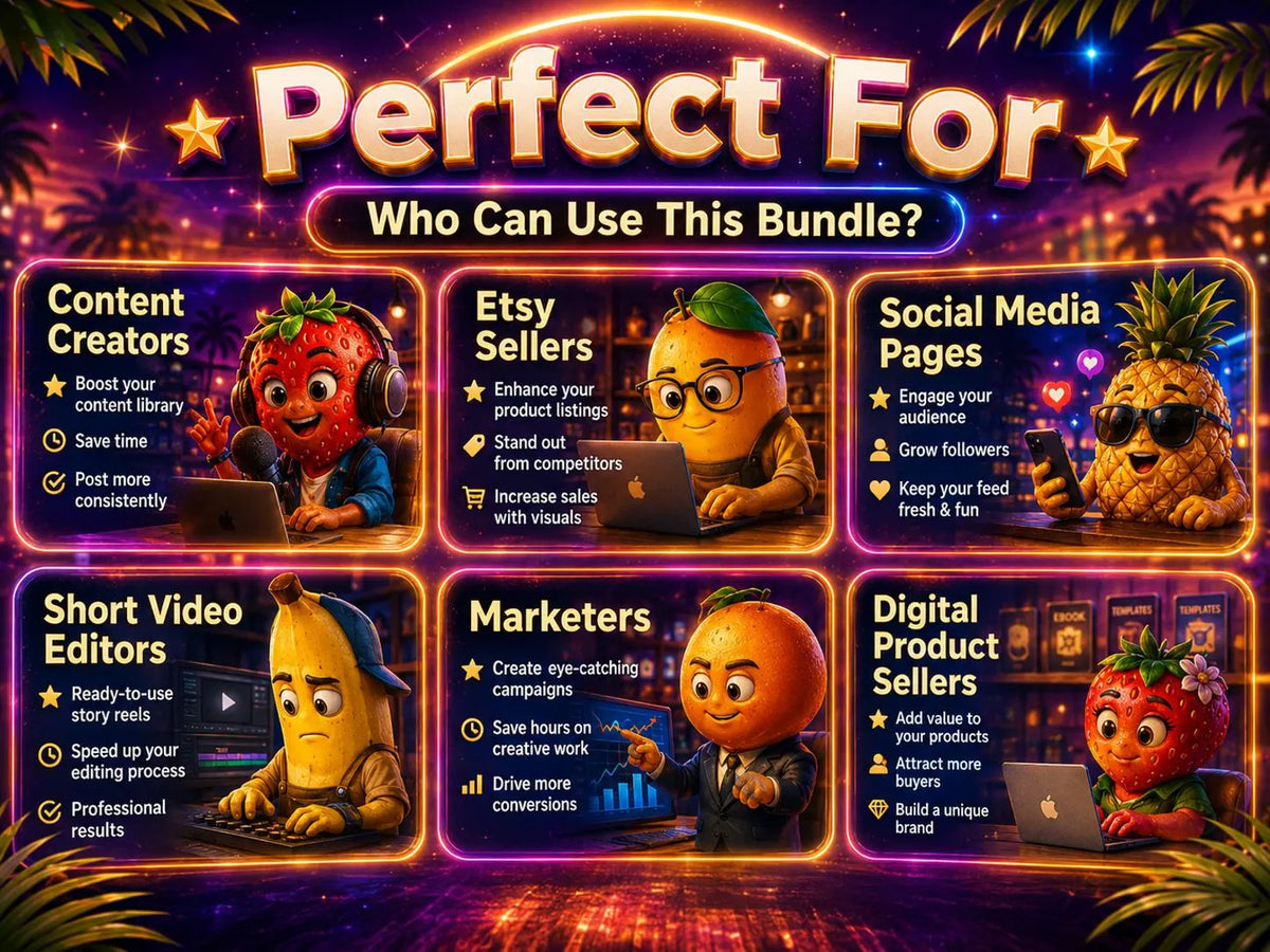 2000+ AI Fruit Drama & Story Reels Bundle, Viral Short Videos, Animated Fruit Clips