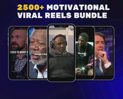 2500+ Motivational Reels Bundle | Business Motivation Videos | TikTok, Instagram Reels & YouTube Shorts | PLR MRR | Digital Download