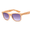 Vintage Small Square Sunglasses Black Imitation Wood Frame