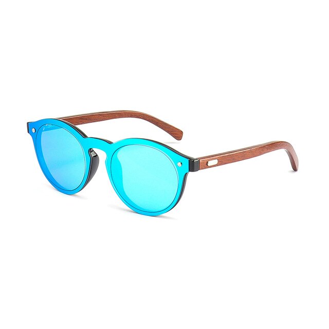Women's Sunglasses Bamboo Glasses Round