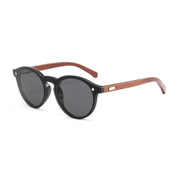Women's Sunglasses Bamboo Glasses Round