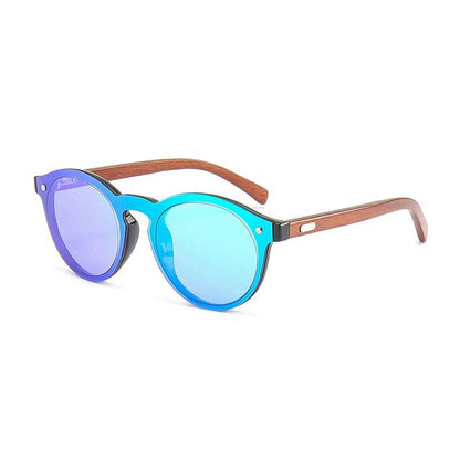 Women's Sunglasses Bamboo Glasses Round