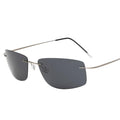 Titanium Polarized sunglasses Square rimless Polaroid