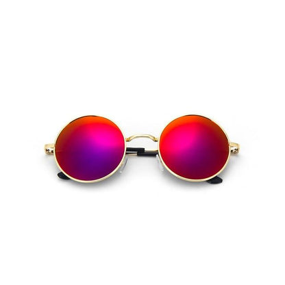 Retro Vintage Black Silver Gothic Steampunk Round Sunglasses