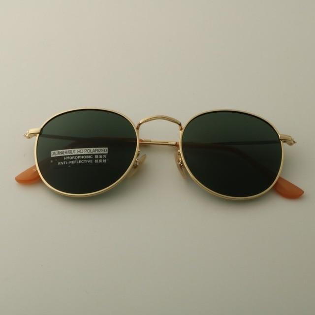 Round Sunglasses Polarized Men Vintage Eyewear