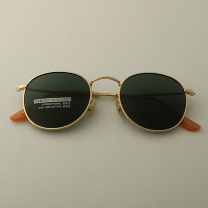 Round Sunglasses Polarized Men Vintage Eyewear