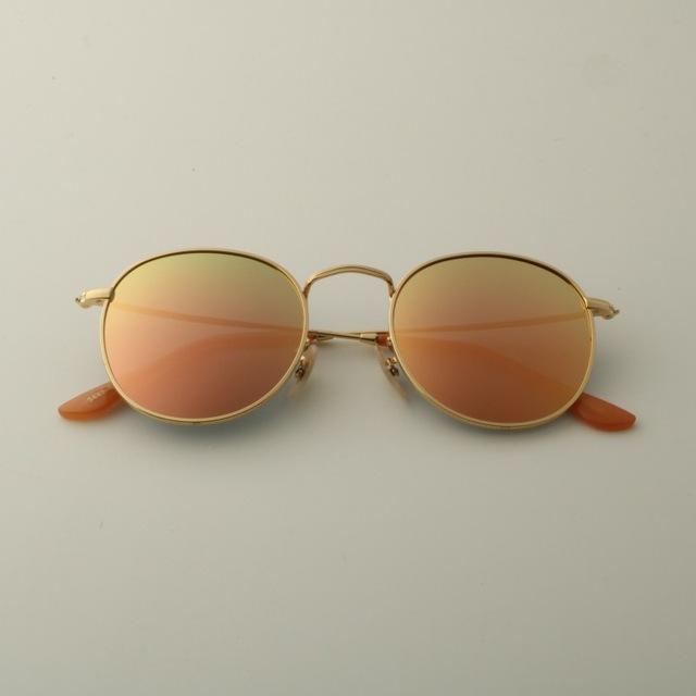 Round Sunglasses Polarized Men Vintage Eyewear
