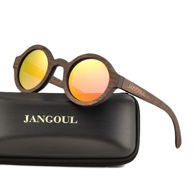 JANGOUL Design Wood Sunglasses Classic Bamboo Wooden