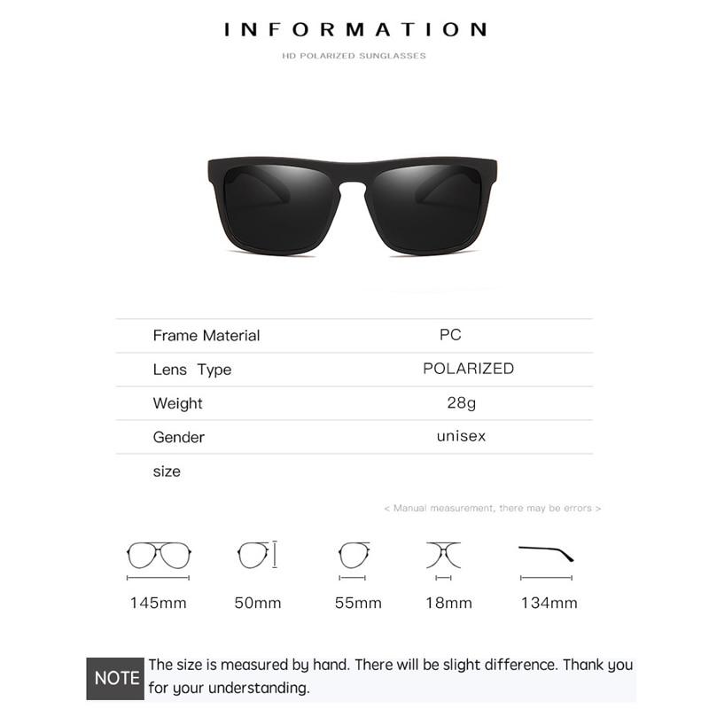 Square Polarized Sunglasses Mirror Ultralight Glasses Frame