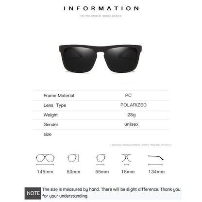 Square Polarized Sunglasses Mirror Ultralight Glasses Frame