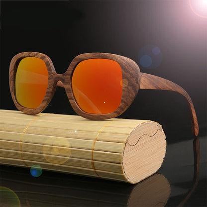 Zebra Wood Sunglasses For Men and Women Oversize