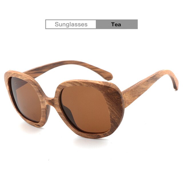 Zebra Wood Sunglasses For Men and Women Oversize