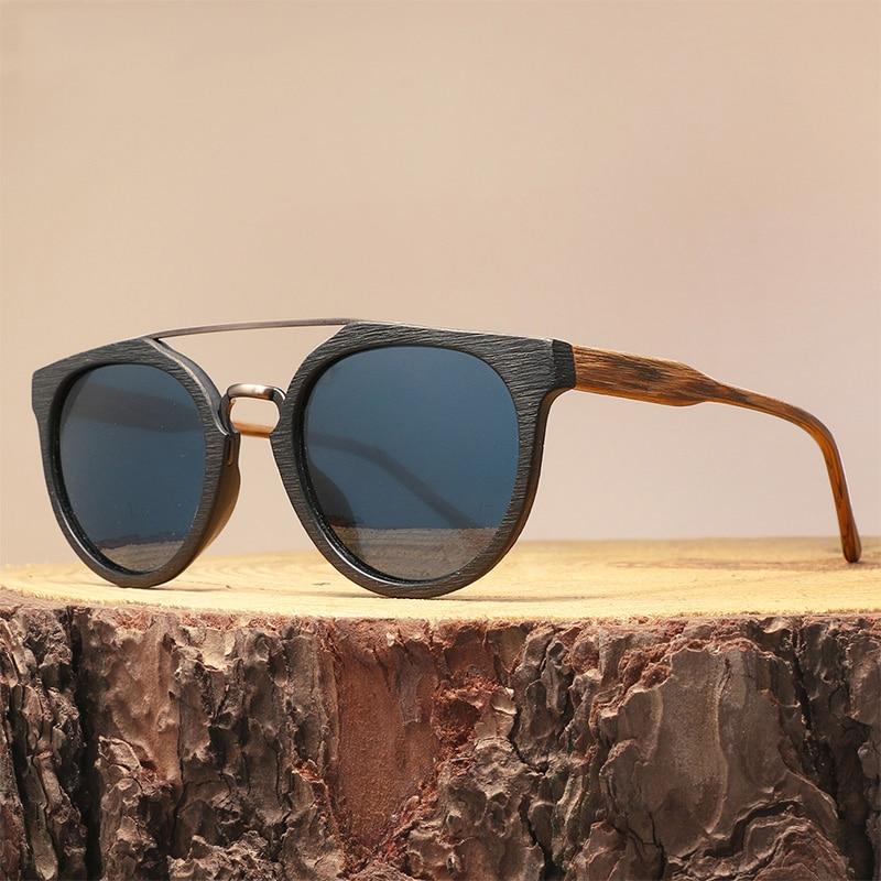 Vintage Acetate Wood Sunglasses For Men High Quality